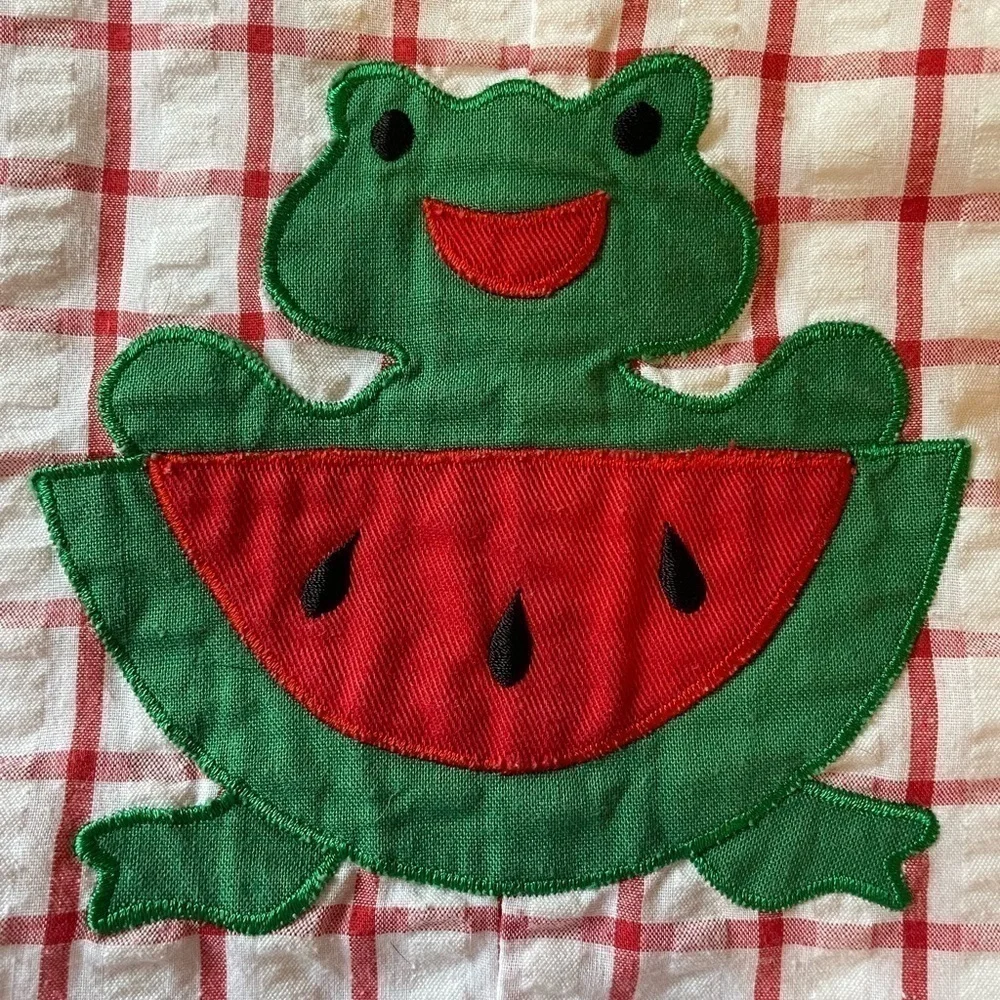 Vintage Nursery Rhyme Toddler Romper Size 4T Checkered Print - Picture 4 of 4